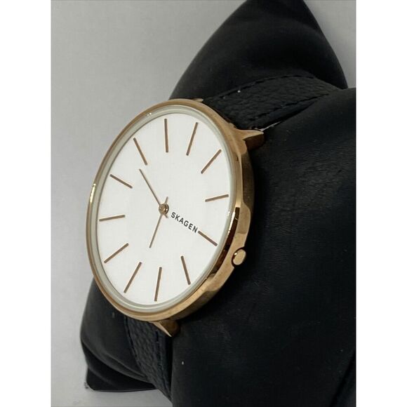 Skagen Karolina SKW2688 Women Black Leather Analog Dial Quartz Wrist Watch JK580